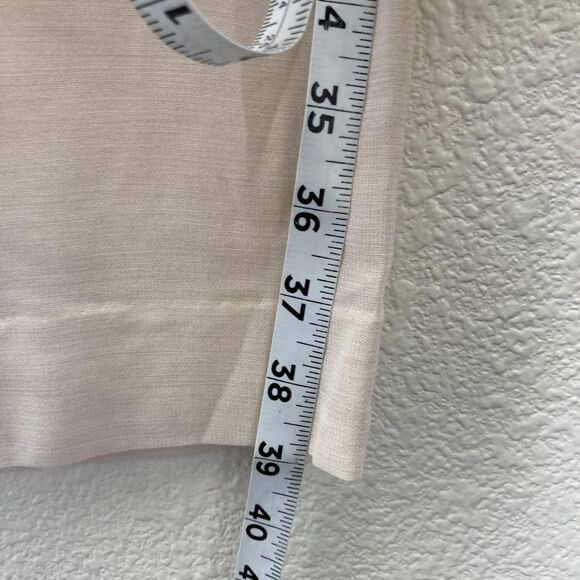 Intermix Pants Womens Petite Beige Khaki Sheer Wide Leg High Waist Viscose Wool - Picture 8 of 13